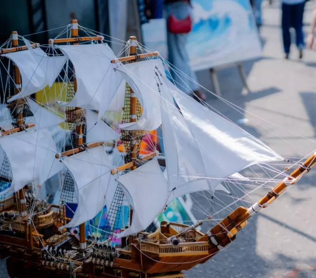 Display of handcrafted ships at Kala Pola 2025