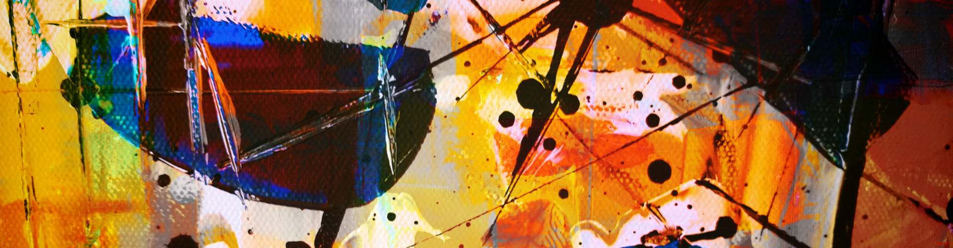 A vibrant painting with colorful artwork.